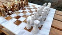 White and green Marble Chess Set IMG # 2