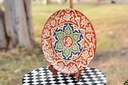 Naqashi art hand painted wooden plate    - Duplicate IMG # 1
