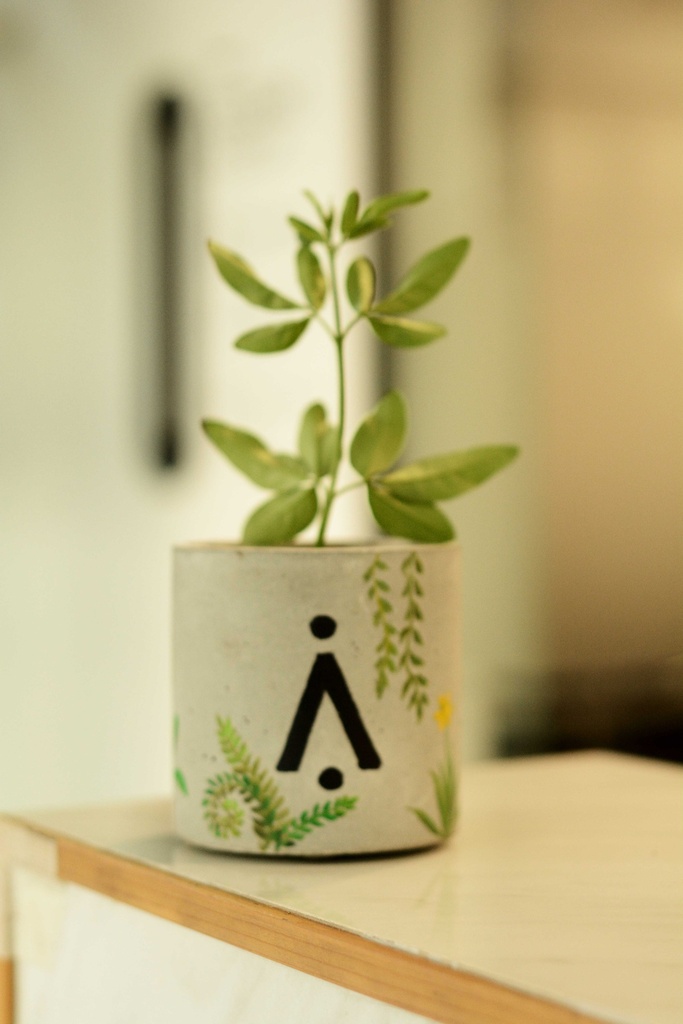 Customizable Cylindrical Concrete Planter