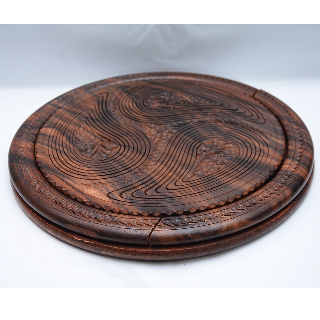 Handcrafted Wooden Collapsible Basket IMG # 12185