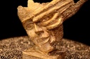 Fiber Abstract Lady Face Hand on Mouth Sculpture Office Home Decor IMG # 1