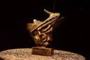 Fiber Abstract Lady Face Hand on Mouth Sculpture Office Home Decor - Duplicate IMG # 1