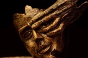 Fiber Abstract Lady Face Hand on Mouth Sculpture Office Home Decor IMG # 2
