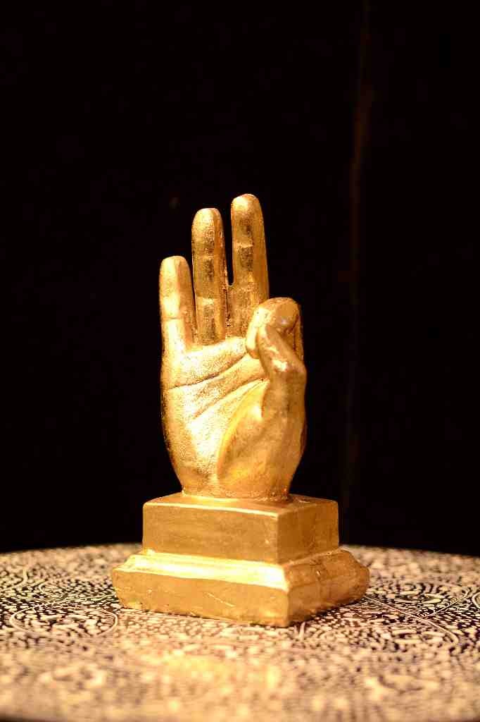 Ok Gesture Finger Hand Statue Sculpture Fiber Statues Decor.  - Duplicate IMG # 1