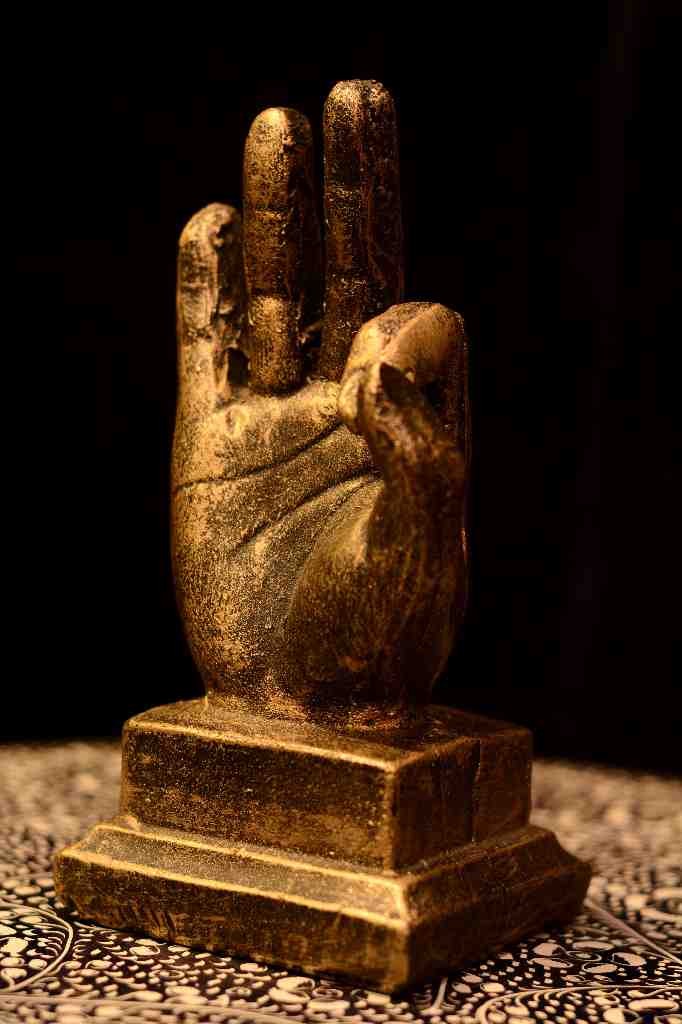 Ok Gesture Finger Hand Statue Sculpture Fiber Statues Decor. IMG # 2