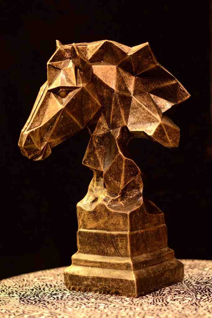 Origami Horse Head Statues Geometry Animal IMG # 1