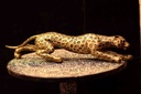 Carved Leopard Fiber Statue  IMG # 1