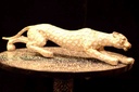 Carved Leopard Fiber Statue IMG # 2