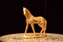 Fiber Horse Golden Mini Sculpture IMG # 1