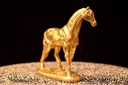 Fiber Horse Golden Mini Sculpture IMG # 1