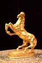 Fiber Horse Golden Mini Sculpture - Duplicate IMG # 1