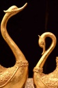 Fiber Horse Golden Mini Sculpture - Duplicate IMG # 1