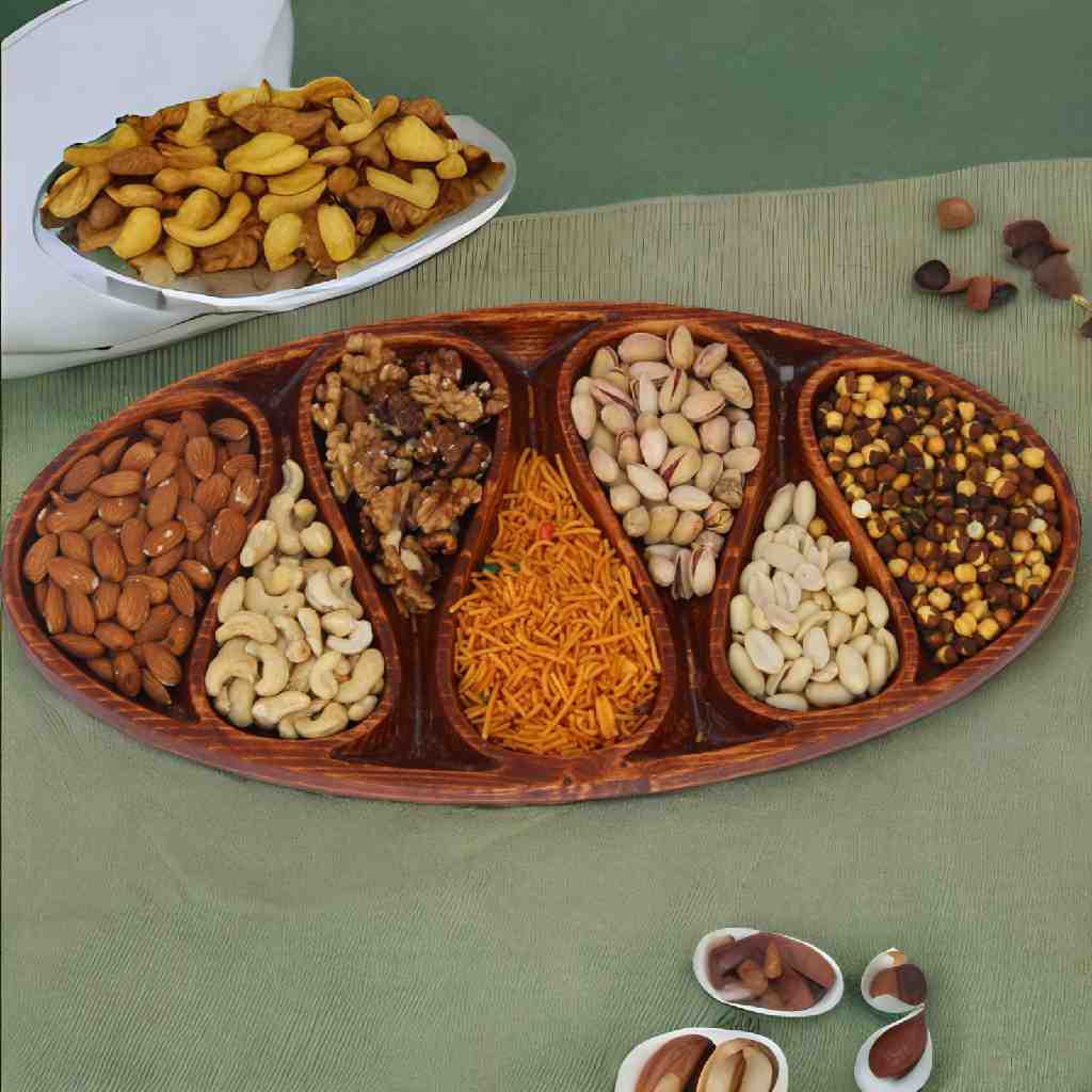 Wooden decorative dry fruit tray  IMG # 1