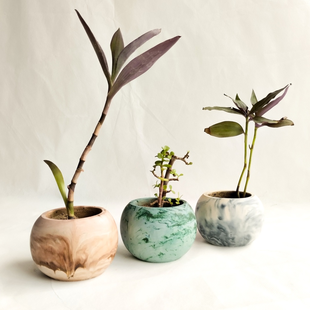 Urban Concrete - 3 Planter Set
