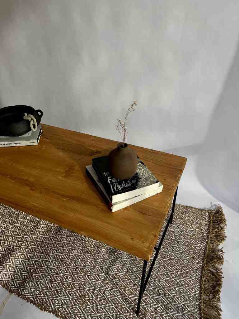 Coffee Table with Iron Frame  IMG # 1