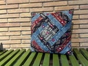 Ajrak & Mirror Work Cushion Cover