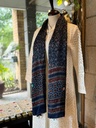 Ajrak Silk Scarf with Mirror Work