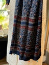 Ajrak Silk Scarf with Mirror Work