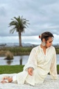 Shadow Embroidery Kurta | White IMG # 1