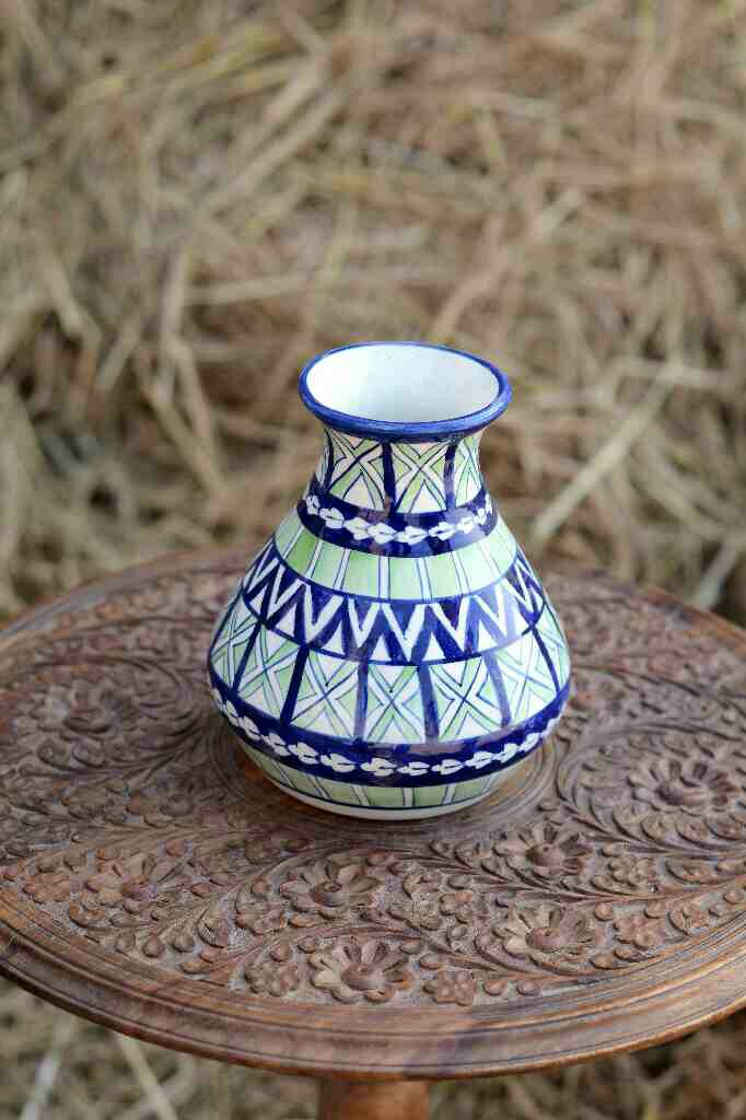 Blue pottery vase - Duplicate IMG # 1