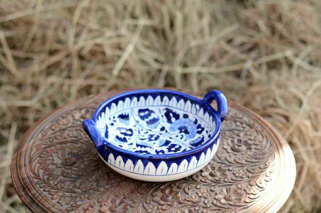 Blue Pottery Karahi - Duplicate IMG # 1