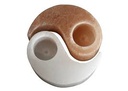 Pair Of Yin Yang Salt Candle Holders