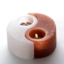 Pair Of Yin Yang Salt Candle Holders