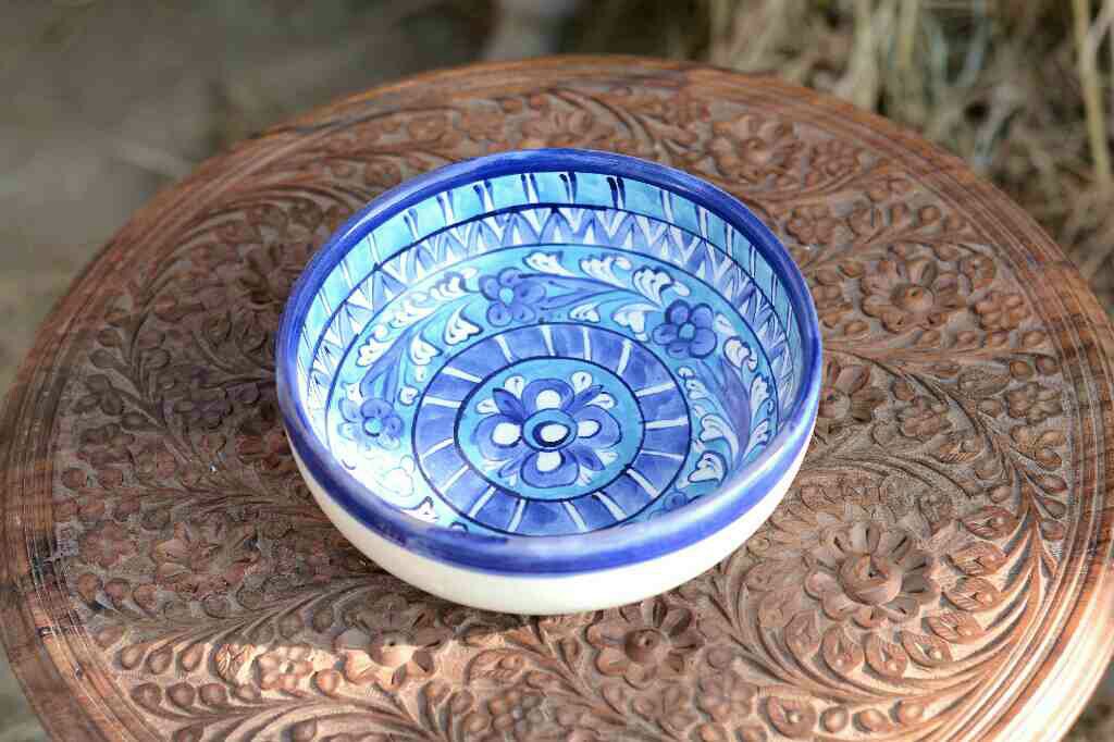 Blue pottery bowl IMG # 1