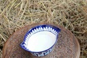 Blue Pottery Leaf Design Serving Bowl - Duplicate IMG # 1