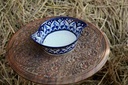 Blue Pottery Leaf Design Serving Bowl - Duplicate IMG # 1