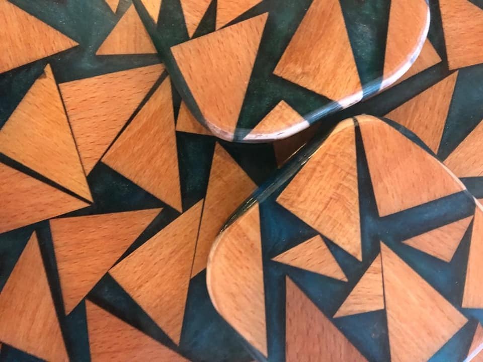 Small Triangle Wood Tray IMG # 1