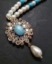 Feroza Stone kundan Pendant