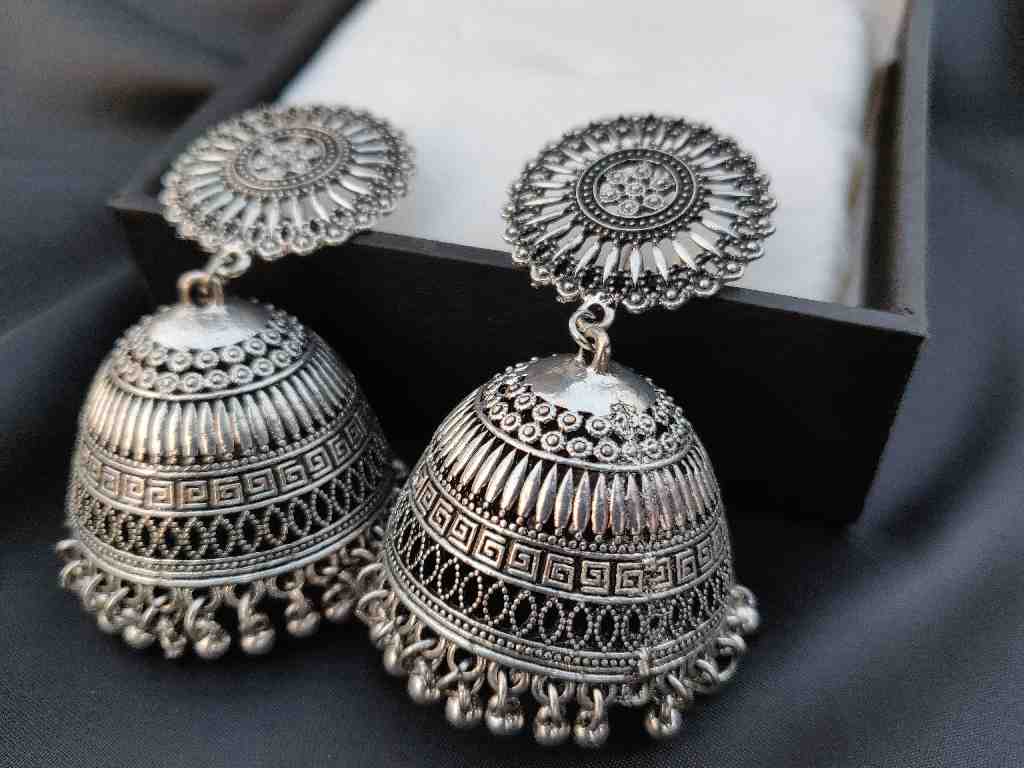 Hand-Crafted Antique Jhumkay Earrings IMG # 1