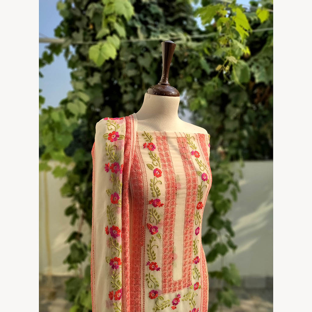 2pc unstitched kameez dupatta