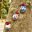 Blue Pottery Planters - Set of 3 IMG # 1