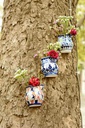 Blue Pottery Planters - Set of 3 - Duplicate IMG # 1