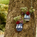 Blue Pottery Wall Mount Planters - Set of 2 - Duplicate IMG # 1
