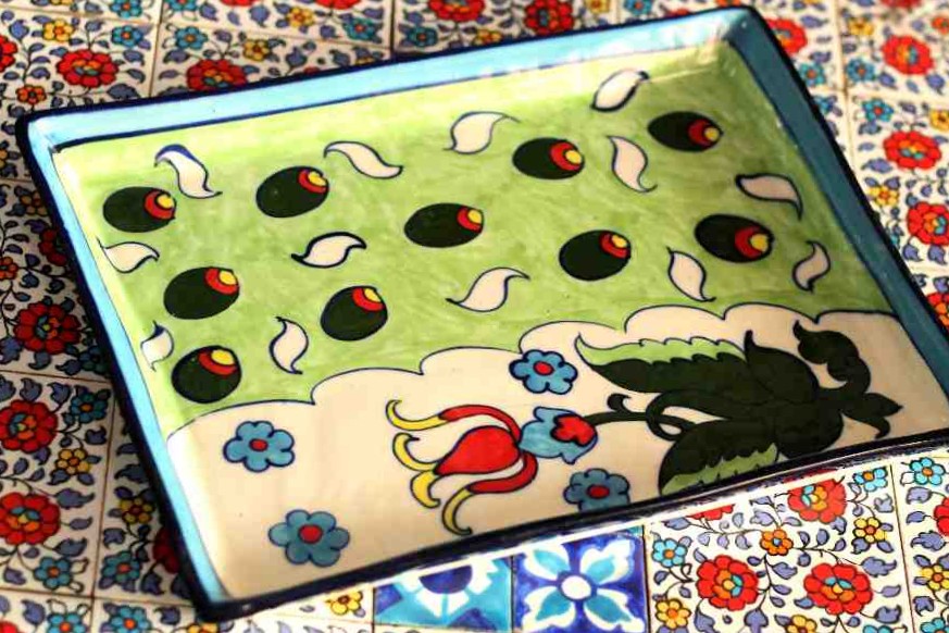 Blue Pottery Oval Tray - Duplicate IMG # 2