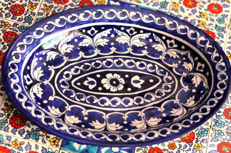Blue Pottery Rice Dish IMG # 1