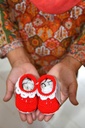Extra image for Knitting Frill Boots - Red