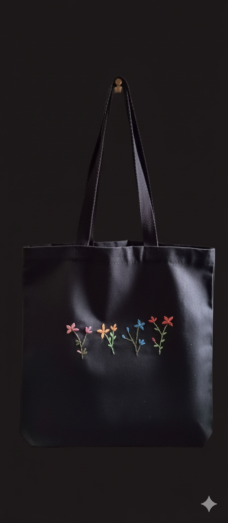 Hand Embroidered tote bag