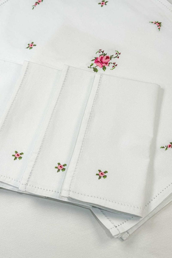 Extra image for Pink Embroidered Mats Set
