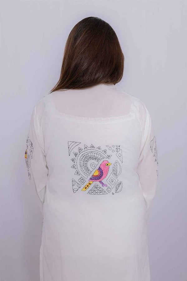 Extra image for Birds Embroidered Kurta