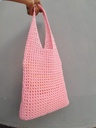 Crochet handmade pink mesh bag IMG # 1
