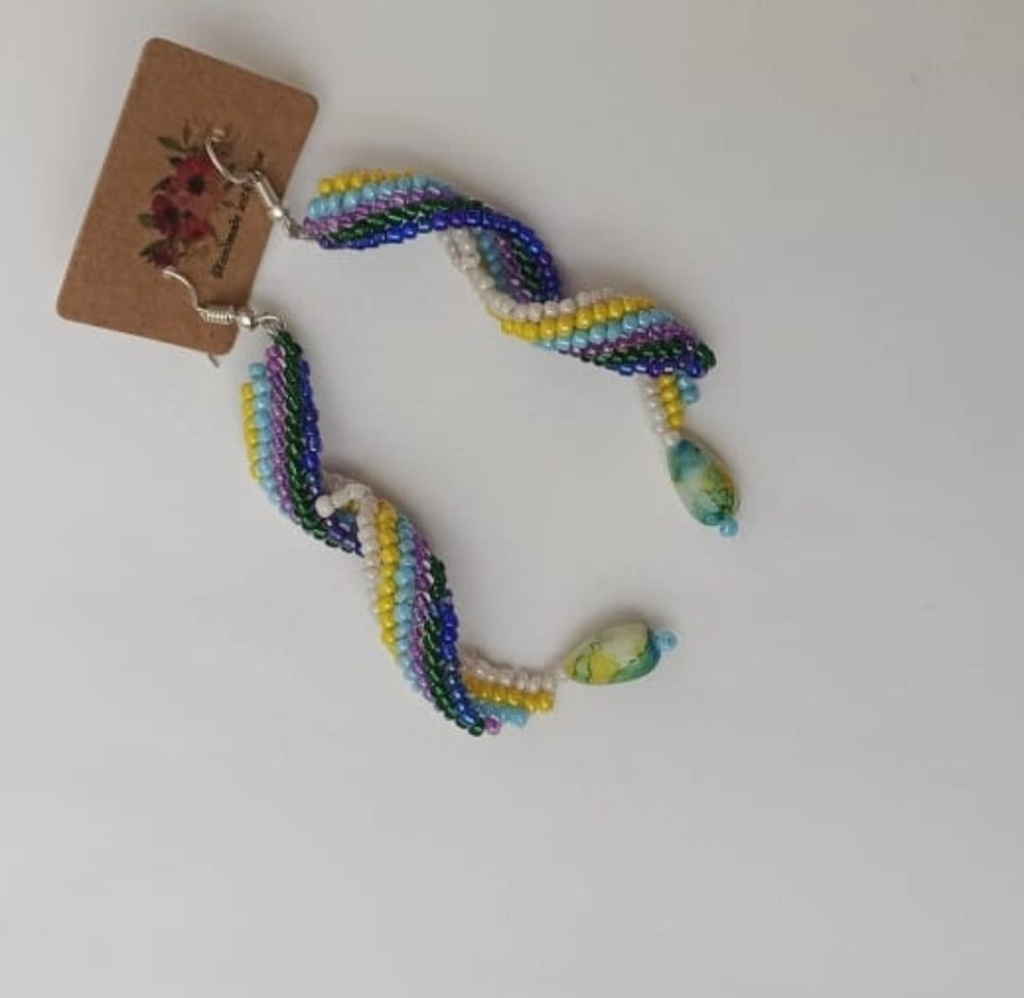 Spiral Beaded Earring