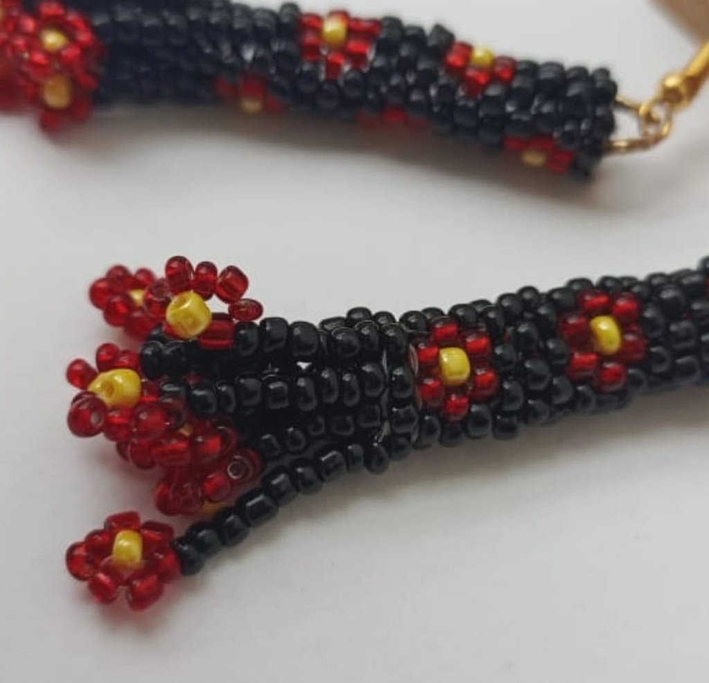 Beaded tube Earrings