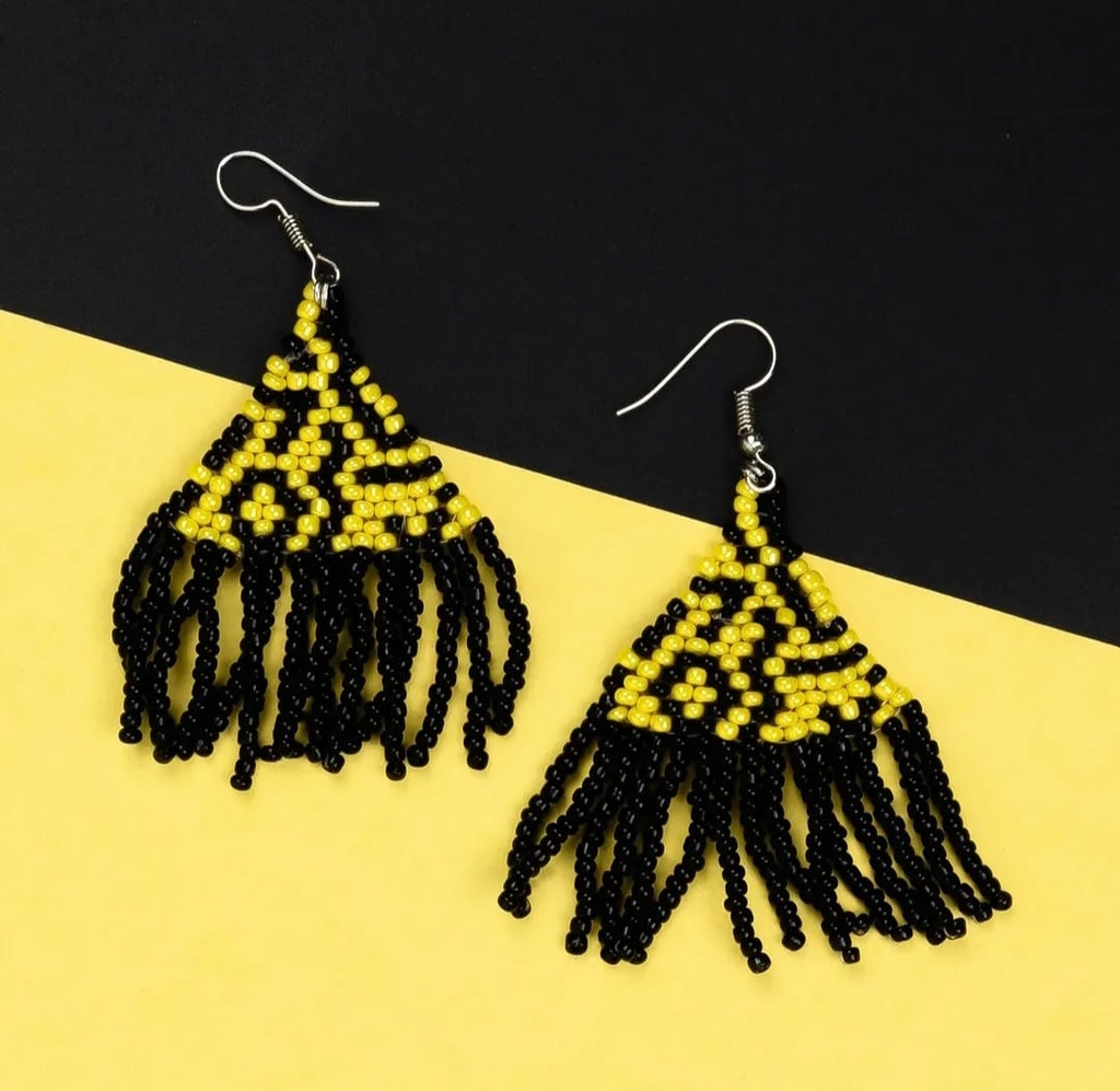Lines, Beaded Earring