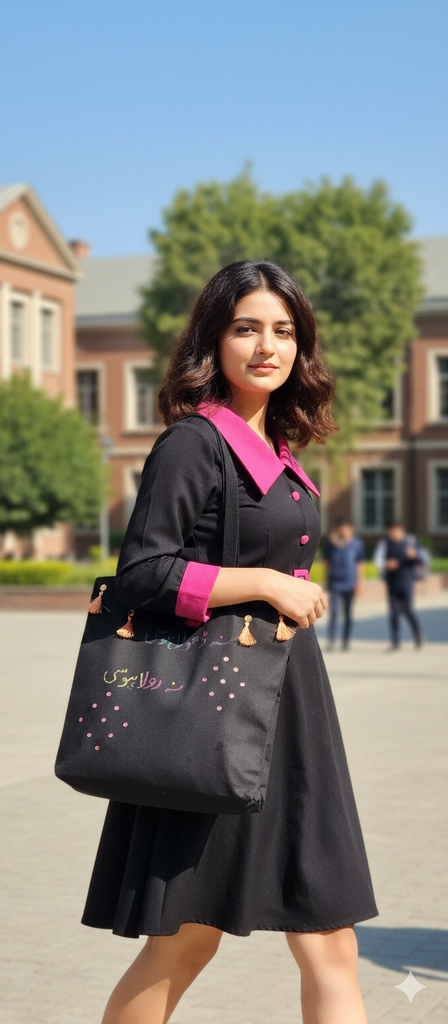 Embroidered tote bag