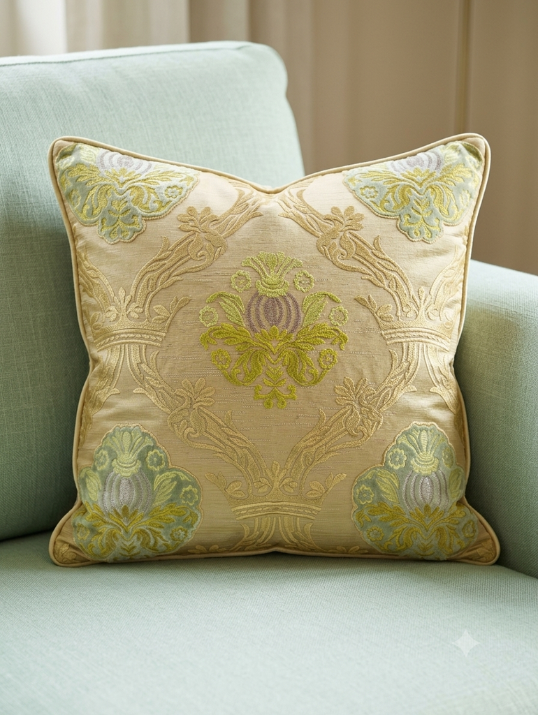 Embroidered cushions