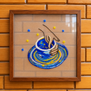 Van Gogh inspired embroidered frame